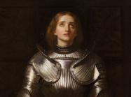 John Everett Millais, detail of Joan of Arc, 1865. Oil on canvas 32.2  x 24.4 in. (82 x 62 cm).