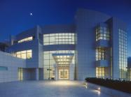 Getty Research Institute at night with moon