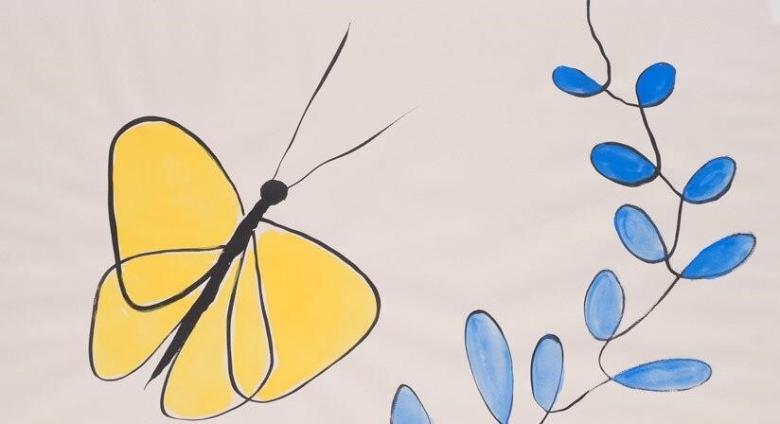 Alexander Calder (1898 - 1976), Butterfly, Mouse and Snail, 1968. Gouache. 22 7/8 x 30 3/4 in.