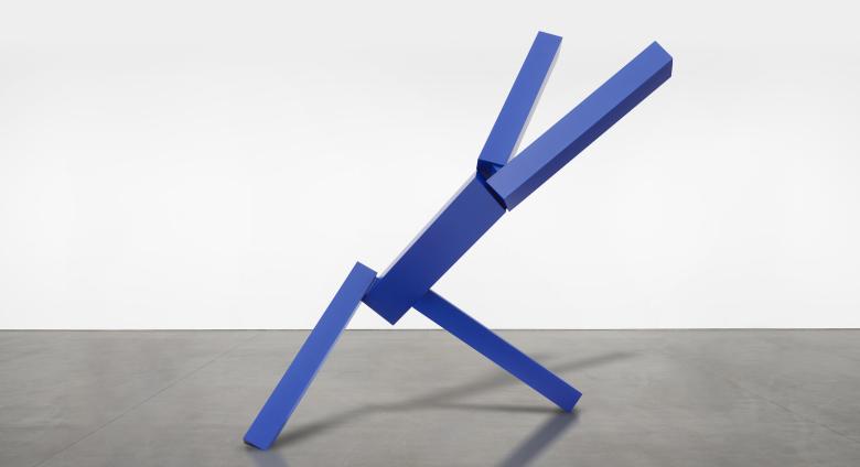 Joel Shapiro, untitled, 2019, painted bronze, , 71-3/4" × 65-1/2" × 31-1/2" (182.2 cm × 166.4 cm × 80 cm) .