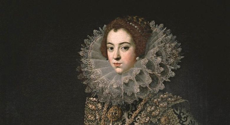 Artist unknown, Isabel de Bourbon, Queen of Spain, First Wife of Philip IV, ca. 1620. Oil on canvas. Museo Nacional del Prado, Madrid, P001037.