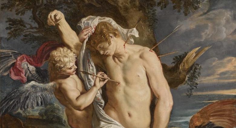 Rubens, Saint Sebastian Tended By Two Angels, circa 1650 COURTESY SOTHEBY'S