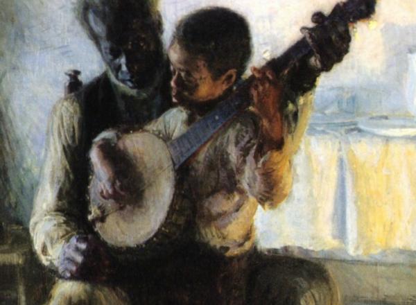 detail of Henry Ossawa Tanner, The Banjo Lesson, 1893. Oil on canvas. 49 x 35.5 in. Hampton University Museum. Courtesy Wikimedia Commons.