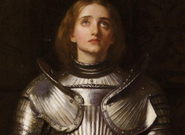 John Everett Millais, detail of Joan of Arc, 1865. Oil on canvas 32.2  x 24.4 in. (82 x 62 cm).