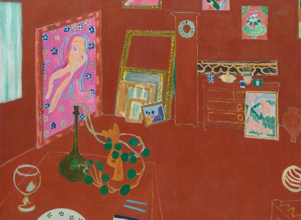 Henri Matisse, The Red Studio, 1911. Oil on canvas. 71 1/4 x 7′ 2 1/4 in. (181 x 219.1 cm). The Museum of Modern Art, New York.