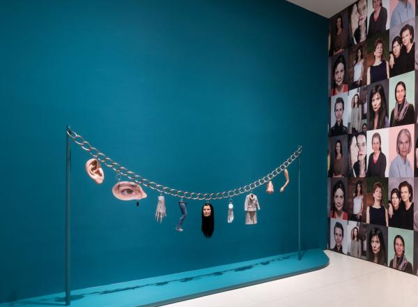 Installation view, Gillian Wearing: Wearing Masks, Solomon R. Guggenheim Museum, November 5, 2021–April 4, 2022.