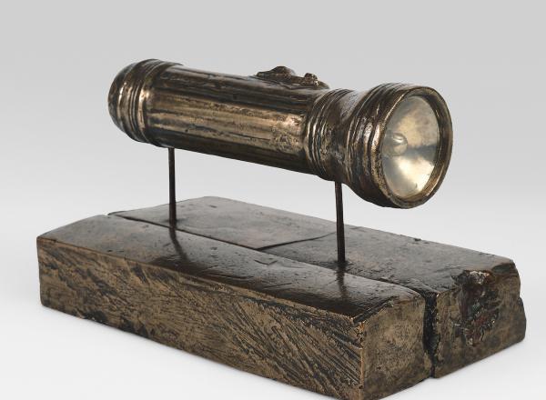 Jasper Johns, Flashlight, 1960 (cast c. 1979). Bronze and glass, 4 3/4 × 7 3/4 × 4 1/4 in. (12.1 × 19.7 × 10.8 cm). Ed. no. 2/3.