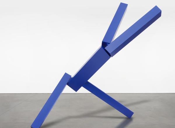 Joel Shapiro, untitled, 2019, painted bronze, , 71-3/4" × 65-1/2" × 31-1/2" (182.2 cm × 166.4 cm × 80 cm) .