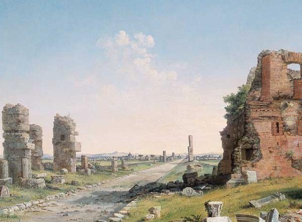 John Linton Chapman (1839–1905), Via Appia, 1867. Oil on canvas, Georgia Museum of Art, University of Georgia. License