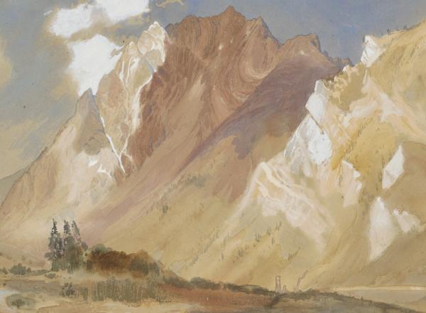 Thomas Moran, Mount Superior, as viewed from Alta, Little Cottonwood Canyon, Utah, c. 1879. Watercolor and graphite on paper. Amon Carter Museum of American Art, Fort Worth, Texas.