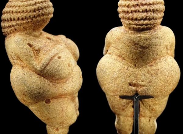 Venus of Willendorf as shown at the Naturhistorisches Museum in Vienna, Austria, in January 2020.